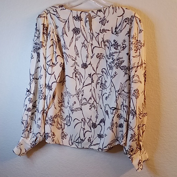 NEW Philosophy Republic Clothing Modest Cottagecore Size S Floral Cream-Black B4 - Picture 2 of 10